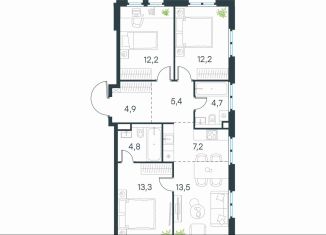 Продаю 3-ком. квартиру, 78.2 м2, Москва, Нижегородский район