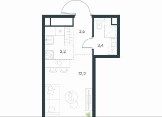 Продаю квартиру студию, 22.4 м2, Москва, метро Нижегородская