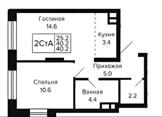 Продается 2-комнатная квартира, 40.2 м2, Новосибирск, Красносельская улица, метро Берёзовая роща