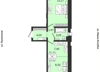 Продается 1-комнатная квартира, 43.6 м2, Иркутск