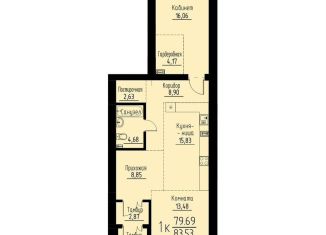 1-ком. квартира на продажу, 83.5 м2, Томск, улица Аркадия Иванова, 21, Кировский район