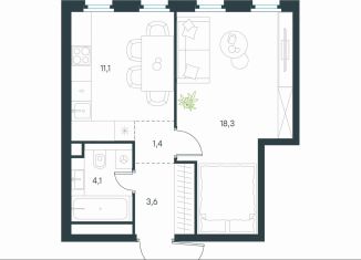 Продам 1-ком. квартиру, 38.5 м2, Москва, Нижегородский район