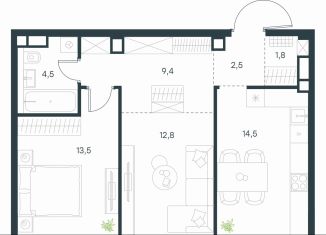 Продам двухкомнатную квартиру, 59 м2, Москва, метро Нижегородская