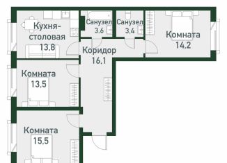 Продается трехкомнатная квартира, 80.3 м2, Челябинская область, Спортивная улица