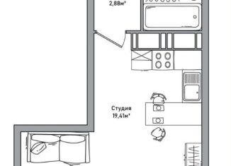 Продажа квартиры студии, 26.9 м2, Ярославль, улица Строителей, 20, Дзержинский район