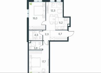 Продается двухкомнатная квартира, 66.5 м2, Москва, Нижегородский район, Перовское шоссе, 21