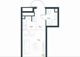 Продается квартира студия, 21.9 м2, Москва, метро Нижегородская