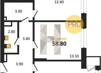 2-ком. квартира на продажу, 58.8 м2, Новосибирск, метро Сибирская