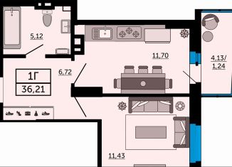 Продажа однокомнатной квартиры, 35.7 м2, Ростов-на-Дону, Пролетарский район, улица 23-я Линия, 54