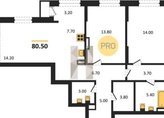 Продаю двухкомнатную квартиру, 80.5 м2, Новосибирск, метро Сибирская