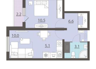 Продажа 1-ком. квартиры, 36.4 м2, Екатеринбург, Октябрьский район, жилой комплекс Хрустальные Ключи, 5к5