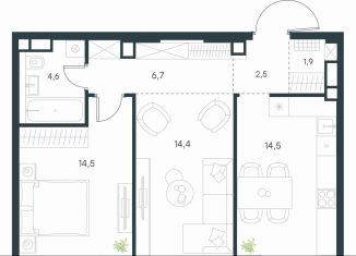 Продам 2-ком. квартиру, 59.1 м2, Москва, метро Нижегородская