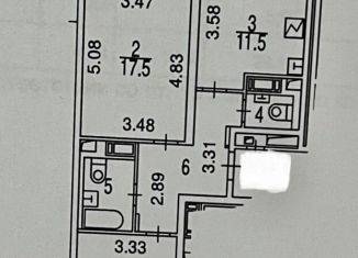 Сдам в аренду 2-ком. квартиру, 60 м2, Москва, Каспийская улица, 28/4, метро Кантемировская