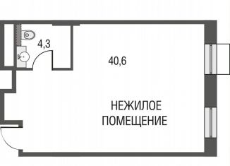 1-комнатная квартира на продажу, 45.3 м2, Москва, метро Лефортово