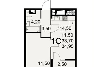 Продам 1-ком. квартиру, 35 м2, Рязань, Интернациональная улица, 20