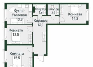 Продажа трехкомнатной квартиры, 79.6 м2, Челябинская область, Спортивная улица