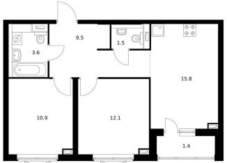 Продается 2-комнатная квартира, 54.8 м2, Владивосток