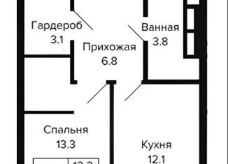 Продаю 1-ком. квартиру, 39.1 м2, Новосибирск, Красносельская улица, метро Золотая Нива