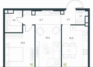 Продам 2-комнатную квартиру, 59.1 м2, Москва, метро Нижегородская