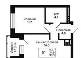 Продажа 1-ком. квартиры, 36.4 м2, Новосибирск, Кировский район