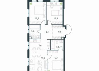 Продам трехкомнатную квартиру, 79.6 м2, Москва, Нижегородский район