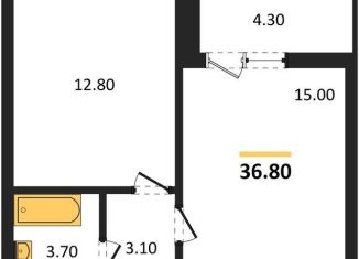 Продажа 1-ком. квартиры, 36.8 м2, Воронеж, улица Полковника Богомолова, 1, Советский район