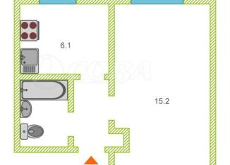 Продам 1-ком. квартиру, 27.5 м2, Тюменская область, Сосновая улица, 14