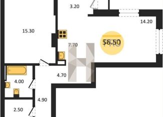 Продается 1-ком. квартира, 56.5 м2, Новосибирск, метро Сибирская