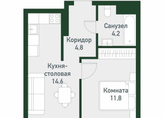 Продажа однокомнатной квартиры, 36.3 м2, Челябинская область, Спортивная улица