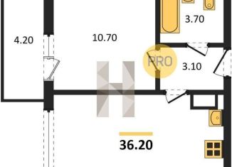 Продается 1-комнатная квартира, 36.2 м2, Воронеж, улица Полковника Богомолова, 1, Советский район