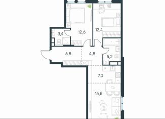 Продается двухкомнатная квартира, 67.4 м2, Москва, Нижегородский район