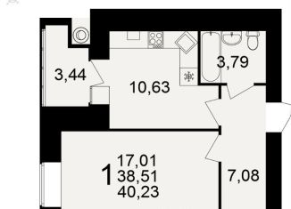 Продажа 1-ком. квартиры, 40.2 м2, Рязань, улица Княжье Поле, 10