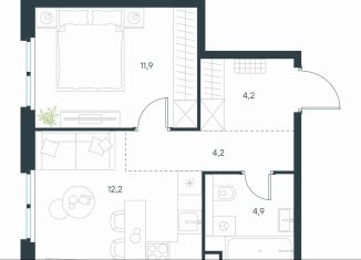 1-ком. квартира на продажу, 37.4 м2, Москва, ЮВАО