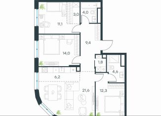 Продаю 3-комнатную квартиру, 87.4 м2, Москва, метро Нижегородская