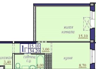 Продаю 1-ком. квартиру, 34.2 м2, Тюмень, Ленинский округ