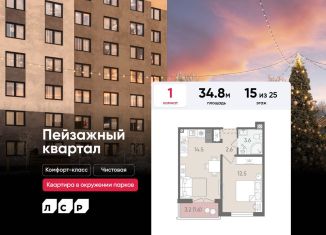 Продаю 1-ком. квартиру, 34.8 м2, Санкт-Петербург, метро Гражданский проспект