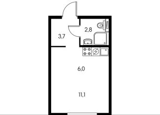 Продам квартиру студию, 23.6 м2, Москва, квартал № 83, 56с1