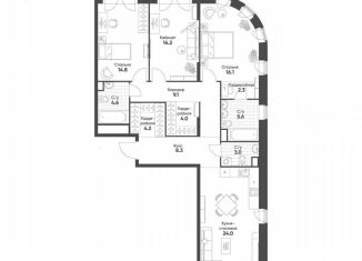 Продажа 3-комнатной квартиры, 110.2 м2, Москва, Октябрьская улица, 103, Октябрьская улица