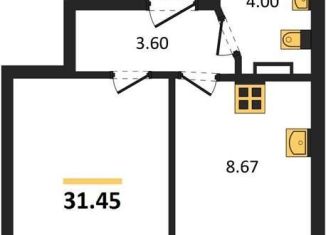 Продаю 1-комнатную квартиру, 31.4 м2, Воронеж, улица 45-й Стрелковой Дивизии, 259/27, Коминтерновский район