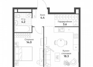 Продается 1-комнатная квартира, 44.5 м2, Москва, СВАО, Октябрьская улица, 103