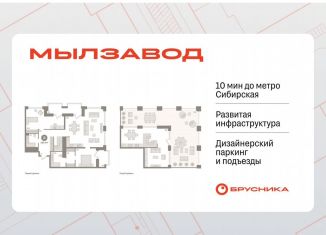 Продажа двухкомнатной квартиры, 233.4 м2, Новосибирск, улица Семьи Шамшиных, 93, Центральный район