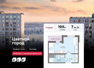 Продам квартиру студию, 19.9 м2, Санкт-Петербург, метро Академическая, Пахомовская улица, 25