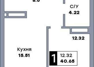 Продам однокомнатную квартиру, 40.7 м2, Самара, Октябрьский район