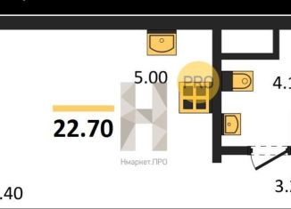 Продается квартира студия, 22.7 м2, Екатеринбург, улица Евгения Савкова, 17А, ЖК Меридиан