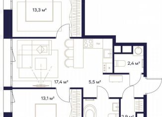 2-ком. квартира на продажу, 60.2 м2, Москва, метро Свиблово, ЖК Союз, к3