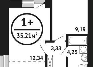 Продаю 1-комнатную квартиру, 35.2 м2, Республика Башкортостан