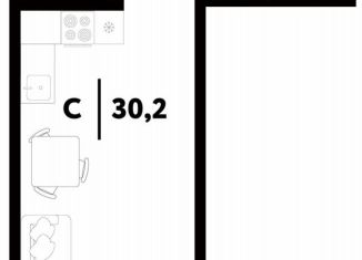 Однокомнатная квартира на продажу, 30.2 м2, Тюмень