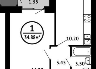 Продам однокомнатную квартиру, 34.9 м2, Уфа, Кировский район