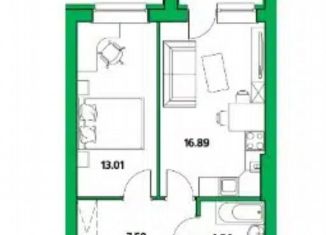 Продаю однокомнатную квартиру, 43 м2, село Михайловка, улица Ленина, 42/1