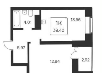 Продаю 1-комнатную квартиру, 39.9 м2, Новосибирск, метро Площадь Ленина